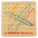 Geoboard geoplan drewniana układanka tworzenie kształtów z gumek Kik Sp. z o. o. Sp. k.