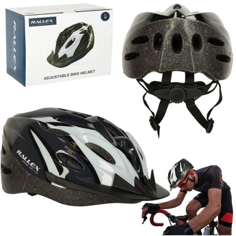 Kik Sp. z o. o. Sp. k. Kask rowerowy RALLEX otwory wentylacyjne regulowany damski męski uniwersalny młodzieżowy regulowany 54-58 cm Kik Sp. z o. o. Sp. k. Kask rowerowy RALLEX otwory wentylacyjne regulowany damski męski uniwersalny młodzieżowy regulowany 54-58 cm