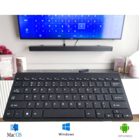Klawiatura bezprzewodowa bluetooth Smart TV czarna Kik Sp. z o. o. Sp. k. Klawiatura bezprzewodowa bluetooth Smart TV czarna Kik Sp. z o. o. Sp. k.
