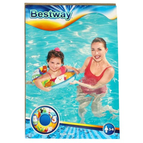 Kółko do pływania koło dmuchane kółko plażowe pingwinek 60 kg BESTWAY 36113 51 cm Kik Sp. z o. o. Sp. k. Kółko do pływania koło dmuchane kółko plażowe pingwinek 60 kg BESTWAY 36113 51 cm Kik Sp. z o. o. Sp. k.