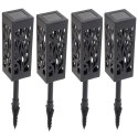 Lampa solarna ogrodowa ażurowa latarenka lamion LED czujnik zmierzchu wbijana 4szt. Kik Sp. z o. o. Sp. k.