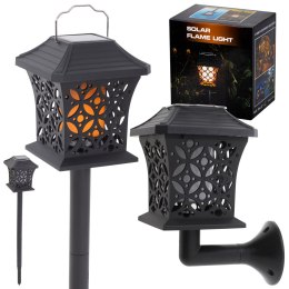 Lampa solarna ogrodowa ażurowa latarenka wisząca wbijana lampion 12 LED Kik Sp. z o. o. Sp. k.