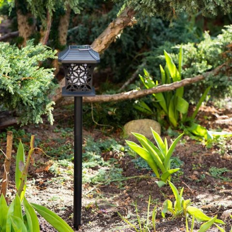 Lampa solarna ogrodowa ażurowa latarenka wisząca wbijana lampion 12 LED Kik Sp. z o. o. Sp. k. Lampa solarna ogrodowa ażurowa latarenka wisząca wbijana lampion 12 LED Kik Sp. z o. o. Sp. k.