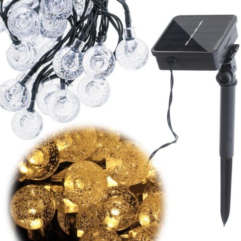 Lampki ogrodowe solarne kulki 7m 50LED ciepły biały Kik Sp. z o. o. Sp. k. Lampki ogrodowe solarne kulki 7m 50LED ciepły biały Kik Sp. z o. o. Sp. k.