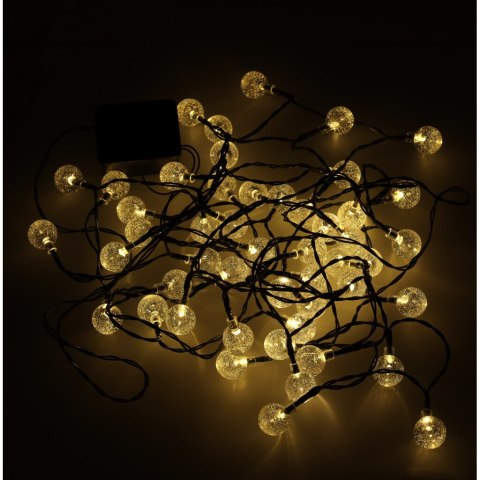 Lampki ogrodowe solarne kulki 7m 50LED ciepły biały Kik Sp. z o. o. Sp. k. Lampki ogrodowe solarne kulki 7m 50LED ciepły biały Kik Sp. z o. o. Sp. k.