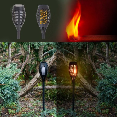 Kik Sp. z o. o. Sp. k. Lampy solarne ogrodowe pochodnie 12LED 4szt. Kik Sp. z o. o. Sp. k. Lampy solarne ogrodowe pochodnie 12LED 4szt.
