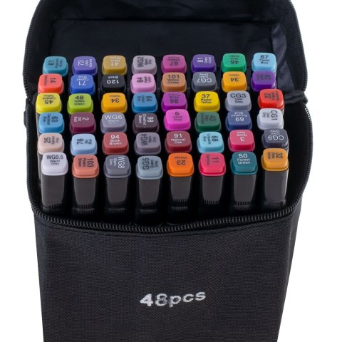 Markery dwustronne mazaki alkoholowe w etui 48 + podstawka Kik Sp. z o. o. Sp. k. Markery dwustronne mazaki alkoholowe w etui 48 + podstawka Kik Sp. z o. o. Sp. k.