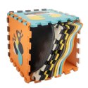 Kik Sp. z o. o. Sp. k. Mata edukacyjna piankowa puzzle zwierzątka kolorowa 114 x 114 cm 25 elementów