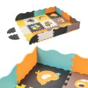 Kik Sp. z o. o. Sp. k. Mata edukacyjna piankowa puzzle zwierzątka kolorowa 114 x 114 cm 25 elementów