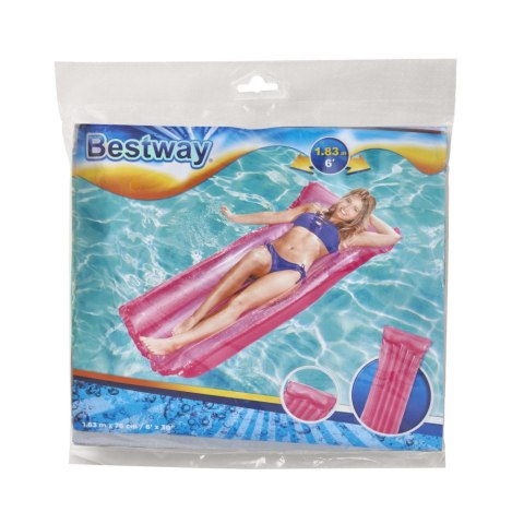 Materac dmuchany plażowy do pływania na basen wodę BESTWAY 44013 różowy 90kg 183cm Kik Sp. z o. o. Sp. k. Materac dmuchany plażowy do pływania na basen wodę BESTWAY 44013 różowy 90kg 183cm Kik Sp. z o. o. Sp. k.
