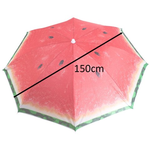 Kik Sp. z o. o. Sp. k. Parasol ogrodowy plażowy regulowany łamany 150cm arbuz UV Kik Sp. z o. o. Sp. k. Parasol ogrodowy plażowy regulowany łamany 150cm arbuz UV