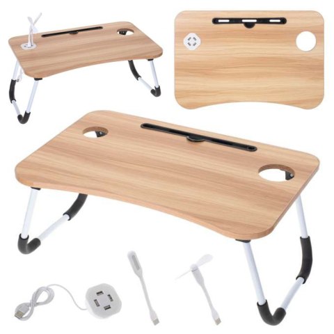 Stolik pod laptopa składany do łóżka podstawka śniadaniowa USB Kik Sp. z o. o. Sp. k.