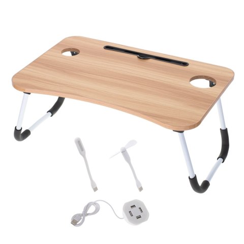 Stolik pod laptopa składany do łóżka podstawka śniadaniowa USB Kik Sp. z o. o. Sp. k. Stolik pod laptopa składany do łóżka podstawka śniadaniowa USB Kik Sp. z o. o. Sp. k.