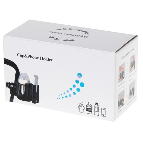 Uchwyt na butelkę kubek telefon do wózka na rower 2w1 Kik Sp. z o. o. Sp. k. Uchwyt na butelkę kubek telefon do wózka na rower 2w1 Kik Sp. z o. o. Sp. k.