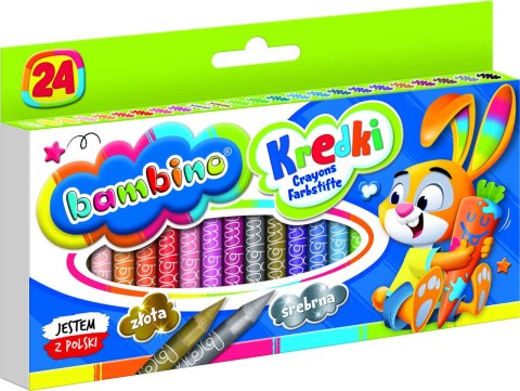 Kredki świecowe grafionowe Bambino 24 kolory St. Majewski Sp. z o. o.