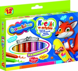 Kredki w sztyfcie wykręcane Bambino 12 kolorów St. Majewski Sp. z o. o.
