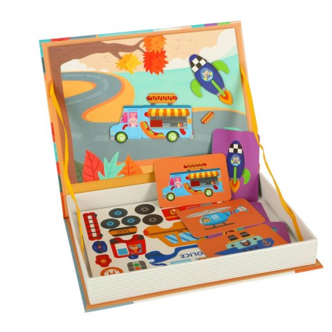 Kik Sp. z o. o. Sp. k. Książeczka magnetyczna układanka puzzle z magnesem środki transportu Kik Sp. z o. o. Sp. k. Książeczka magnetyczna układanka puzzle z magnesem środki transportu