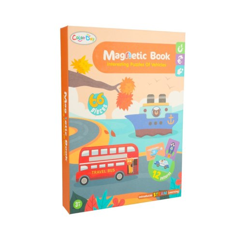 Kik Sp. z o. o. Sp. k. Książeczka magnetyczna układanka puzzle z magnesem środki transportu Kik Sp. z o. o. Sp. k. Książeczka magnetyczna układanka puzzle z magnesem środki transportu