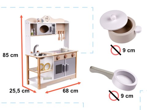 Kuchnia dla dzieci drewniana MDF LULILO KUKETO akcesoria 85cm Kik Sp. z o. o. Sp. k. Kuchnia dla dzieci drewniana MDF LULILO KUKETO akcesoria 85cm Kik Sp. z o. o. Sp. k.