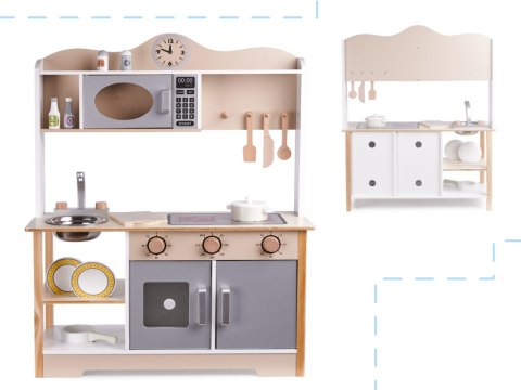 Kuchnia dla dzieci drewniana MDF LULILO KUKETO akcesoria 85cm Kik Sp. z o. o. Sp. k. Kuchnia dla dzieci drewniana MDF LULILO KUKETO akcesoria 85cm Kik Sp. z o. o. Sp. k.