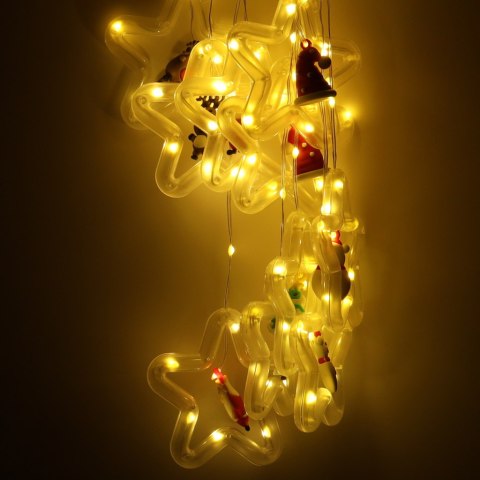 Kik Sp. z o. o. Sp. k. Kurtyna Led na okno girlanda gwiazdki świąteczna choinkowa 3 m 125 LED Kik Sp. z o. o. Sp. k. Kurtyna Led na okno girlanda gwiazdki świąteczna choinkowa 3 m 125 LED