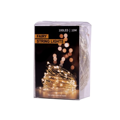 Lampki LED druciki dekoracyjne świąteczne choinkowe 10m 100LED multikolor Kik Sp. z o. o. Sp. k. Lampki LED druciki dekoracyjne świąteczne choinkowe 10m 100LED multikolor Kik Sp. z o. o. Sp. k.