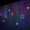 Lampki LED kurtyna gwiazdki świąteczne choinkowe 2,5m 138LED multikolor Kik Sp. z o. o. Sp. k.