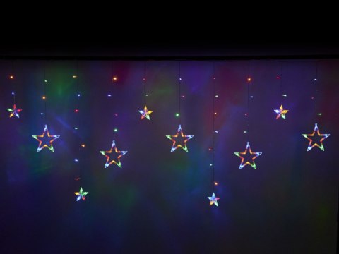 Lampki LED kurtyna gwiazdki świąteczne choinkowe 2,5m 138LED multikolor Kik Sp. z o. o. Sp. k. Lampki LED kurtyna gwiazdki świąteczne choinkowe 2,5m 138LED multikolor Kik Sp. z o. o. Sp. k.
