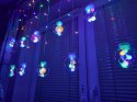 Lampki LED kurtyna kule wiszące świąteczne choinkowe 3m 108LED multikolor ze złączem 8 trybów świecenia Kik Sp. z o. o. Sp. k.