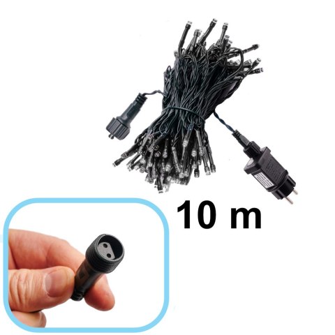 Lampki LED łańcuch świetlny świąteczne choinkowe 10m 100LED zimny biały 8 trybów świecenia Kik Sp. z o. o. Sp. k. Lampki LED łańcuch świetlny świąteczne choinkowe 10m 100LED zimny biały 8 trybów świecenia Kik Sp. z o. o. Sp. k.