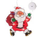 Lampki LED wisząca ozdoba dekoracja okna świąteczna przyssawka Mikołaj z prezentami Kik Sp. z o. o. Sp. k.