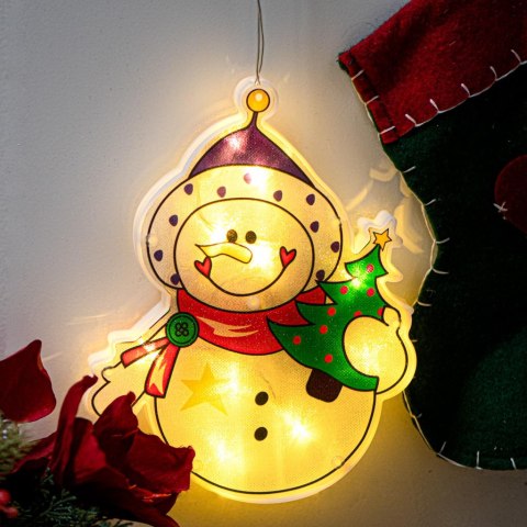 Lampki LED wisząca ozdoba dekoracja okna świąteczna przyssawka bałwan Kik Sp. z o. o. Sp. k. Lampki LED wisząca ozdoba dekoracja okna świąteczna przyssawka bałwan Kik Sp. z o. o. Sp. k.