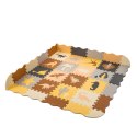 Kik Sp. z o. o. Sp. k. Mata edukacyjna piankowa puzzle brązowa 143 x 143 cm 36 elementów