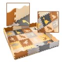 Kik Sp. z o. o. Sp. k. Mata edukacyjna piankowa puzzle brązowa 143 x 143 cm 36 elementów