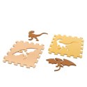 Kik Sp. z o. o. Sp. k. Mata edukacyjna piankowa puzzle brązowa 143 x 143 cm 36 elementów