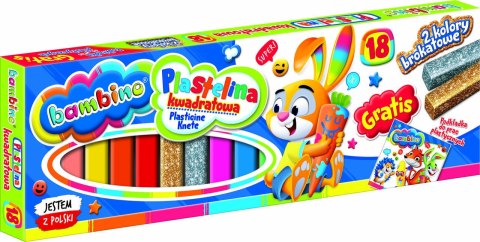 Plastelina kwadratowa Bambino 18 kolorów St. Majewski Sp. z o. o. Plastelina kwadratowa Bambino 18 kolorów St. Majewski Sp. z o. o.