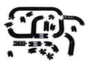 Kik Sp. z o. o. Sp. k. Puzzle kreatywne 2w1 droga jezdnia 40 elementów