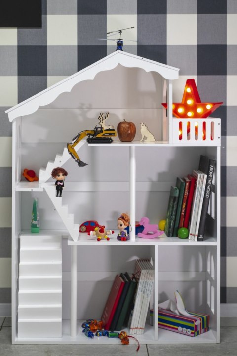 Regał na książki dla dzieci półka domek na zabawki 2w1 LULILO CALLA 116cm XXL Kik Sp. z o. o. Sp. k. Regał na książki dla dzieci półka domek na zabawki 2w1 LULILO CALLA 116cm XXL Kik Sp. z o. o. Sp. k.