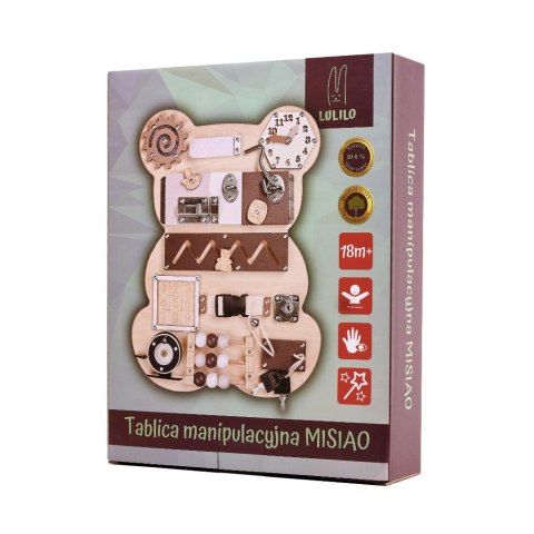 Tablica manipulacyjna sensoryczna LULILO MISIAO Kik Sp. z o. o. Sp. k. Tablica manipulacyjna sensoryczna LULILO MISIAO Kik Sp. z o. o. Sp. k.
