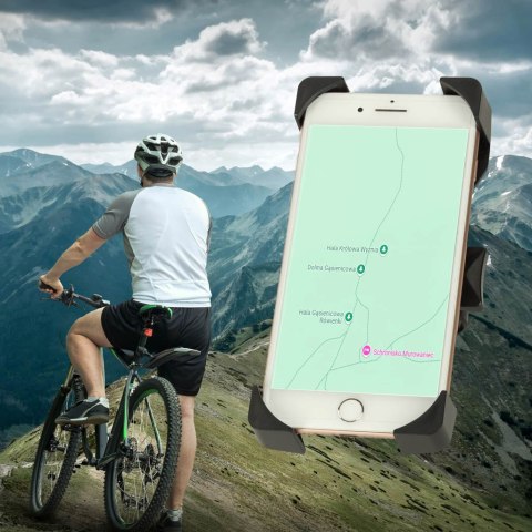 Uchwyt rowerowy na telefon do roweru motocyklowy hulajnogi wózka C51 solidny mocny Kik Sp. z o. o. Sp. k. Uchwyt rowerowy na telefon do roweru motocyklowy hulajnogi wózka C51 solidny mocny Kik Sp. z o. o. Sp. k.