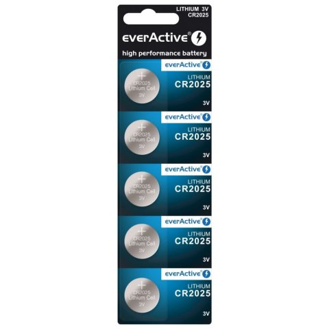 Bateria litowa guzikowa everActive CR2025 3V blister 5szt Baltrade Sp. z o. o. Bateria litowa guzikowa everActive CR2025 3V blister 5szt Baltrade Sp. z o. o.