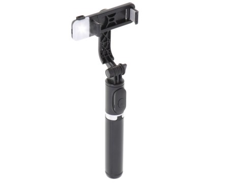 Kijek do selfie z pilotem Bluetooth statyw tripod lampka LED czarny Kik Sp. z o. o. Sp. k. Kijek do selfie z pilotem Bluetooth statyw tripod lampka LED czarny Kik Sp. z o. o. Sp. k.