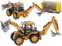 Kik Sp. z o. o. Sp. k. Koparka ładowarka metalowa z ruchomymi łyżkami Die-Cast H-toys 1704 1:50