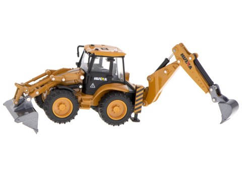Kik Sp. z o. o. Sp. k. Koparka ładowarka metalowa z ruchomymi łyżkami Die-Cast H-toys 1704 1:50 Kik Sp. z o. o. Sp. k. Koparka ładowarka metalowa z ruchomymi łyżkami Die-Cast H-toys 1704 1:50