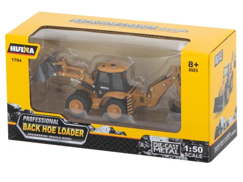 Kik Sp. z o. o. Sp. k. Koparka ładowarka metalowa z ruchomymi łyżkami Die-Cast H-toys 1704 1:50 Kik Sp. z o. o. Sp. k. Koparka ładowarka metalowa z ruchomymi łyżkami Die-Cast H-toys 1704 1:50