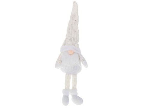 Krasnal skrzat świąteczny z brodą biały 47cm Kik Sp. z o. o. Sp. k. Krasnal skrzat świąteczny z brodą biały 47cm Kik Sp. z o. o. Sp. k.