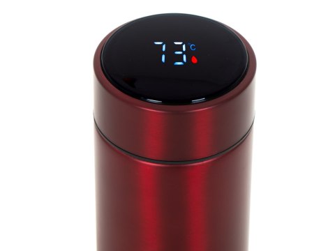 Kik Sp. z o. o. Sp. k. Kubek bidon termiczny termos smart LED 500ml bordowy Kik Sp. z o. o. Sp. k. Kubek bidon termiczny termos smart LED 500ml bordowy
