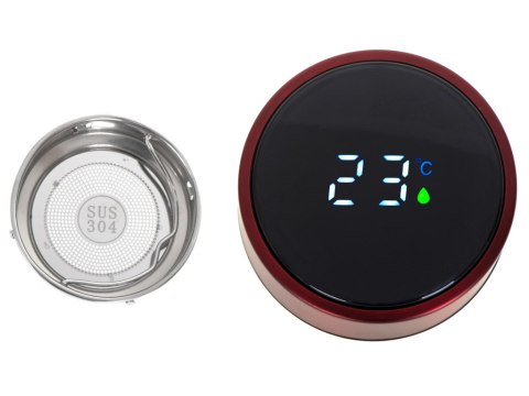Kik Sp. z o. o. Sp. k. Kubek bidon termiczny termos smart LED 500ml bordowy Kik Sp. z o. o. Sp. k. Kubek bidon termiczny termos smart LED 500ml bordowy