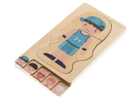 Puzzle drewniane warstwowe budowa ciała montessori chłopiec Kik Sp. z o. o. Sp. k. Puzzle drewniane warstwowe budowa ciała montessori chłopiec Kik Sp. z o. o. Sp. k.