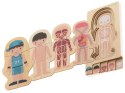 Puzzle drewniane warstwowe budowa ciała montessori chłopiec Kik Sp. z o. o. Sp. k.